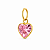 Pingente em Ouro 18K Ponto de Luz Coração Rosa 5,00mm - Imagem 1