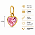 Pingente em Ouro 18K Ponto de Luz Coração Rosa 5,00mm - Imagem 2