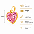 Pingente em Ouro 18K Ponto de Luz Coração Rosa 6,00mm - Imagem 2