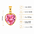 Pingente em Ouro 18K Ponto de Luz Coração Rosa 10,00mm - Imagem 2