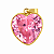 Pingente em Ouro 18K Ponto de Luz Coração Rosa 10,00mm - Imagem 1