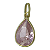 Pingente em Ouro 18K Ponto de Luz Gota Rosa 7X5mm - Imagem 1