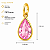 Pingente em Ouro 18K Ponto de Luz Gota Rosa 7X5mm - Imagem 2