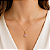 Pingente em Ouro 18K Ponto de Luz Gota Rosa 10X8mm - Imagem 3