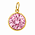 Pingente em Ouro 18K Ponto de Luz Rosa 9mm - Imagem 1