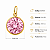 Pingente em Ouro 18K Ponto de Luz Rosa 9mm - Imagem 2