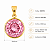 Pingente em Ouro 18K Ponto de Luz Rosa 10mm - Imagem 2