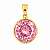 Pingente em Ouro 18K Ponto de Luz Rosa 10mm - Imagem 1