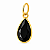 Pingente em Ouro 18K Ponto de Luz Gota Preto 7X5mm - Imagem 1