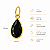 Pingente em Ouro 18K Ponto de Luz Gota Preto 7X5mm - Imagem 2