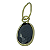 Pingente em Ouro 18K Ponto de Luz Oval Preto 6X4mm - Imagem 1