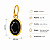 Pingente em Ouro 18K Ponto de Luz Oval Preto 6X4mm - Imagem 2