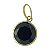 Pingente em Ouro 18K Ponto de Luz Preto 6mm - Imagem 1