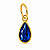 Pingente em Ouro 18K Ponto de Luz Gota Azul 5X3mm - Imagem 1