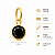 Pingente em Ouro 18K Ponto de Luz Preto 4mm - Imagem 2