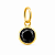Pingente em Ouro 18K Ponto de Luz Preto 4mm - Imagem 1