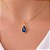 Pingente em Ouro 18K Ponto de Luz Gota Azul 6X4mm - Imagem 3