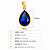 Pingente em Ouro 18K Ponto de Luz Gota Azul 11X9mm - Imagem 3