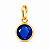 Pingente em Ouro 18K Ponto de Luz Azul 5mm - Imagem 1