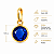 Pingente em Ouro 18K Ponto de Luz Azul 5mm - Imagem 2