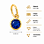 Pingente em Ouro 18K Ponto de Luz Azul 4mm - Imagem 2