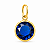 Pingente em Ouro 18K Ponto de Luz Azul 6mm - Imagem 1