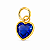 Pingente em Ouro 18K Ponto de Luz Coração Azul 4mm - Imagem 1