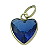 Pingente em Ouro 18K Ponto de Luz Coração Azul 6mm - Imagem 1