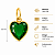 Pingente em Ouro 18K Ponto de Luz Coração Verde 6mm - Imagem 2