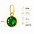 Pingente em Ouro 18K Ponto de Luz Verde 6mm - Imagem 2