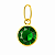 Pingente em Ouro 18K Ponto de Luz Verde 6mm - Imagem 1