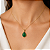 Pingente em Ouro 18K Ponto de Luz Gota Verde 10X8mm - Imagem 3