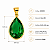 Pingente em Ouro 18K Ponto de Luz Gota Verde 10X8mm - Imagem 2