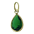Pingente em Ouro 18K Ponto de Luz Gota Verde 7X5mm - Imagem 1