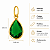 Pingente em Ouro 18K Ponto de Luz Gota Verde 7X5mm - Imagem 2