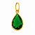 Pingente em Ouro 18K Ponto de Luz Gota Verde 7X5mm - Imagem 1
