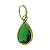 Pingente em Ouro 18K Ponto de Luz Gota Verde 6X4mm - Imagem 1