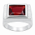 Anel em Prata 925 com Zircônia Baguete 12X10mm - Imagem 1