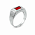 Anel em Prata 925 com Zircônia Baguete 8X6mm - Imagem 1