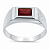 Anel em Prata 925 com Zircônia Baguete 7X5mm - Imagem 1