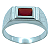 Anel em Prata 925  com Zircônia Baguete 7X5mm - Imagem 1