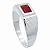 Anel em Prata 925 com Zircônia Baguete 7X5mm - Imagem 2