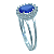 Anel em Prata 925 Chuveiro Zirconia Oval Azul 6X4mm - Imagem 2