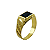 Anel em Ouro 18k TV com Zirconia Preto - Imagem 1