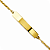 Pulseira em Ouro 18K de Chapinha Piastrini Infantil - Imagem 2