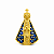 Pingente em Ouro 18K Nossa Senhora com Zircônias Azuis - Imagem 1