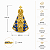 Pingente em Ouro 18K Nossa Senhora com Zircônias Azuis - Imagem 2