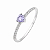 Anel de Prata 925 com Coração Lilas - Imagem 1
