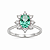 Anel em Prata 925 com Zircônia Oval Verde Claro - Imagem 1