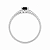 Anel em Prata 925 Oval com Zirconia Preta - Imagem 3